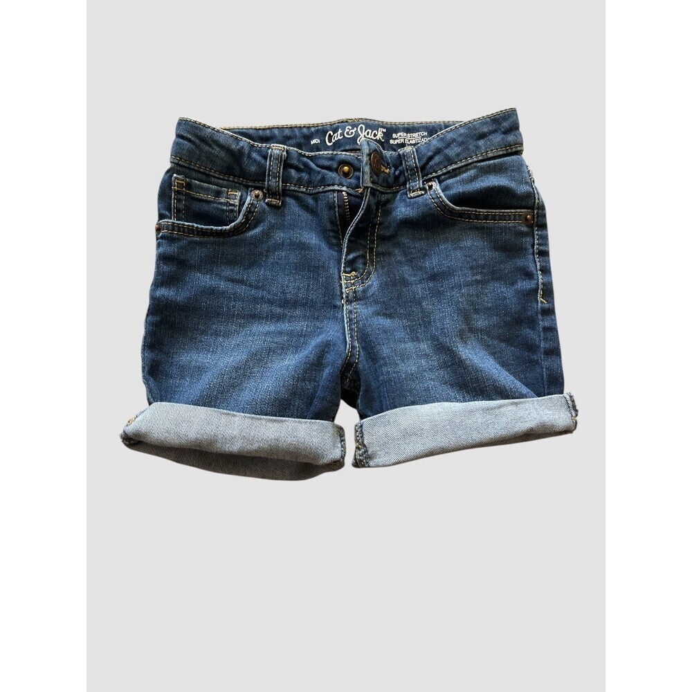 Lot of 3 Girls Denim Shorts Size Small (6/6X) Cat & Jack Copper Key Assorted - Picture 5 of 11